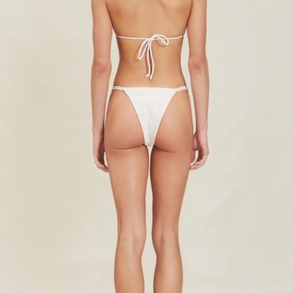 NWT DevonWindsor x Free People Diane Bottom in cream tweed, size medium - Picture 3 of 10